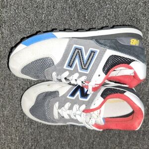 New Balance Gray and Red Sneakers